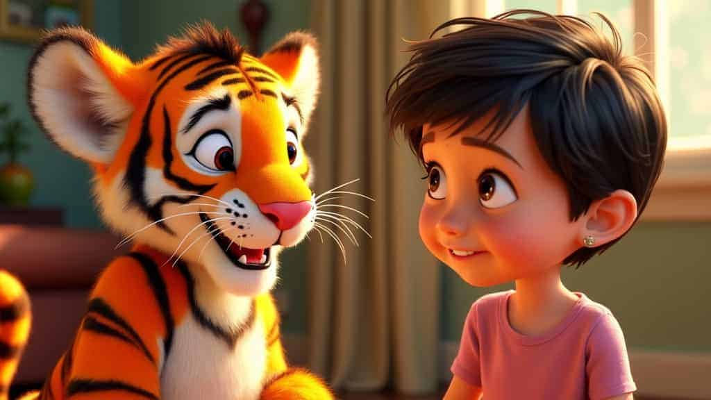 pai tigre com filho